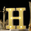 3D Marquee Letter "H" Warm White 6 LED Lights Gold - Chic Light - Up Decor for Events 6" - Linen Luxes