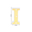 3D Marquee Letter "I" Warm White 3 LED Lights Gold - Chic Light - Up Decor for Events 6" - Linen Luxes