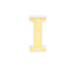 3D Marquee Letter "I" Warm White 3 LED Lights Gold - Chic Light - Up Decor for Events 6" - Linen Luxes