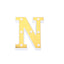 3D Marquee Letter "N" Warm White 7 LED Lights Gold - Chic Light - Up Decor for Events 6" - Linen Luxes