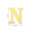 3D Marquee Letter "N" Warm White 7 LED Lights Gold - Chic Light - Up Decor for Events 6" - Linen Luxes