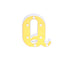 3D Marquee Letter "Q" Warm White 7 LED Lights Gold - Chic Light - Up Decor for Events 6" - Linen Luxes