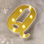 3D Marquee Letter "Q" Warm White 7 LED Lights Gold - Chic Light - Up Decor for Events 6" - Linen Luxes