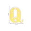 3D Marquee Letter "Q" Warm White 7 LED Lights Gold - Chic Light - Up Decor for Events 6" - Linen Luxes
