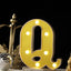 3D Marquee Letter "Q" Warm White 7 LED Lights Gold - Chic Light - Up Decor for Events 6" - Linen Luxes