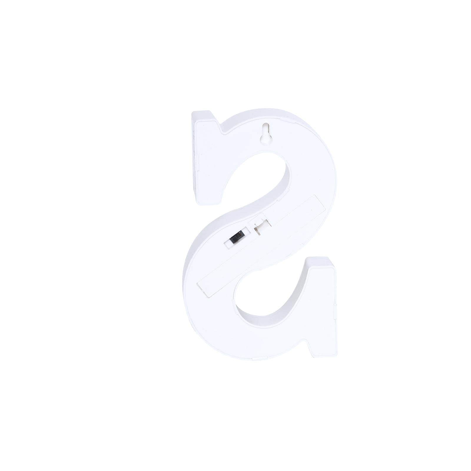 3D Marquee Letter "S" Warm White 4 LED Lights Gold - Chic Light - Up Decor for Events 6" - Linen Luxes