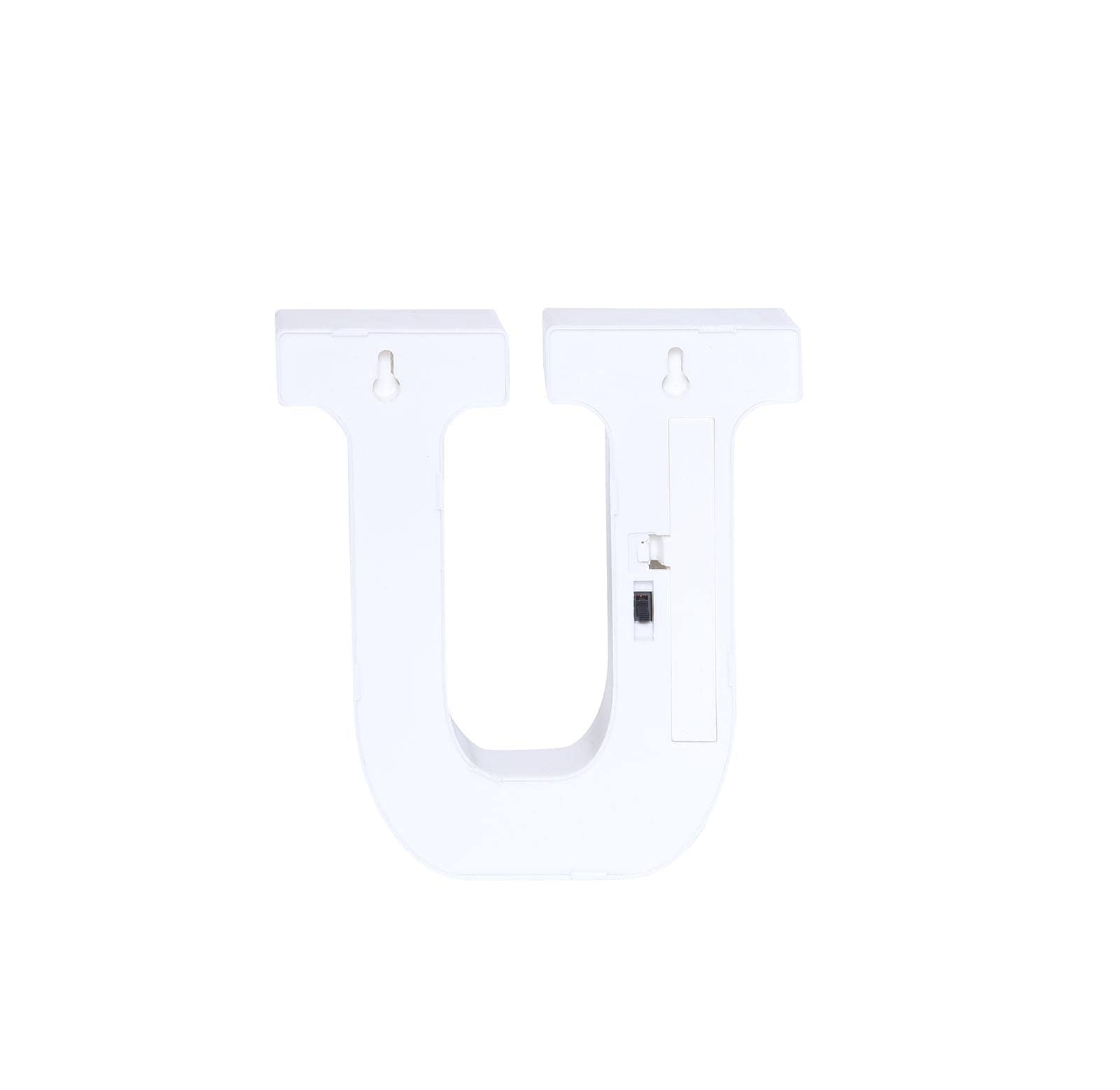 3D Marquee Letter "U" Warm White 5 LED Lights Gold - Chic Light - Up Decor for Events 6" - Linen Luxes