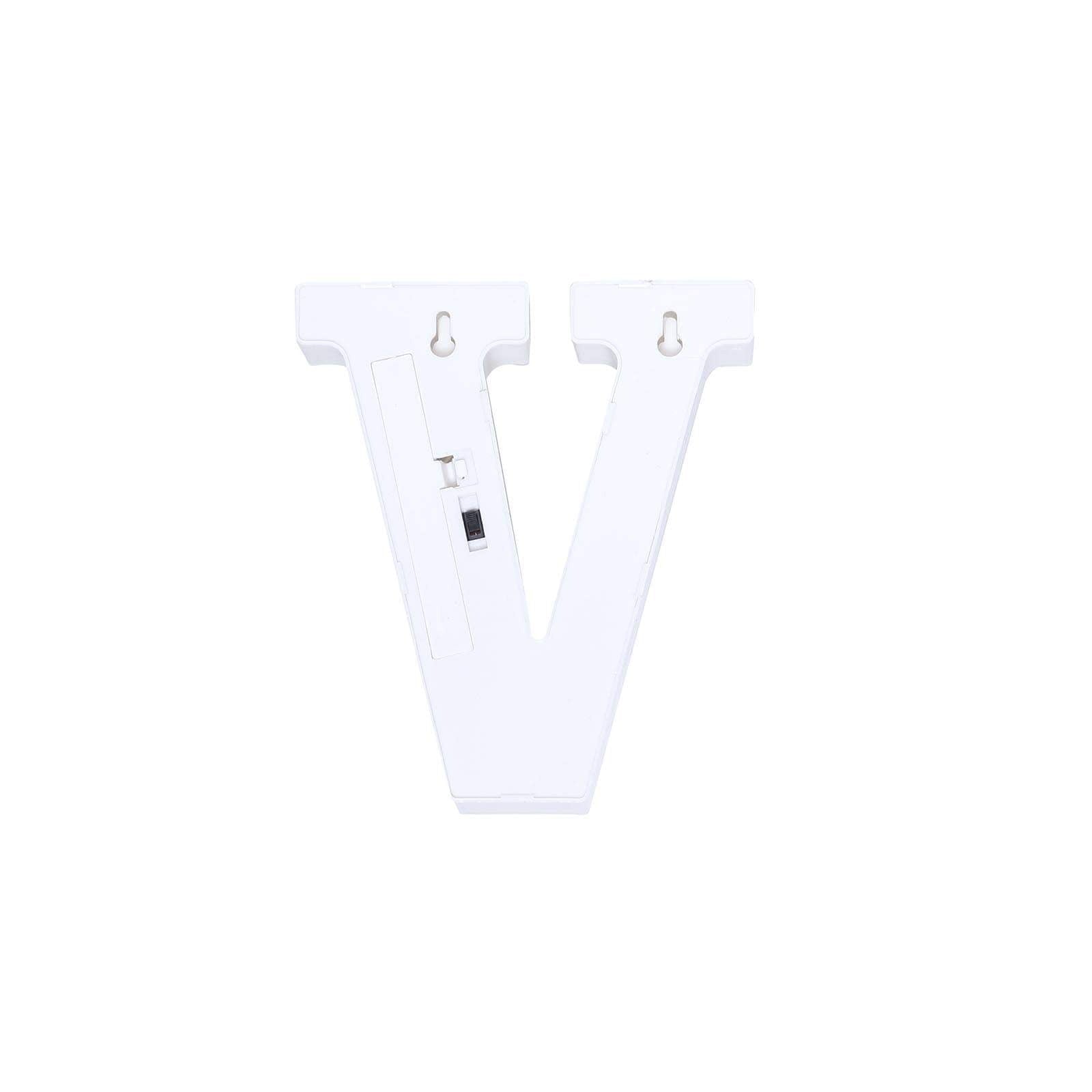 3D Marquee Letter "V" Warm White 5 LED Lights Gold - Chic Light - Up Decor for Events 6" - Linen Luxes