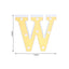 3D Marquee Letter "W" Warm White 8 LED Lights Gold - Chic Light - Up Decor for Events 6" - Linen Luxes