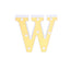 3D Marquee Letter "W" Warm White 8 LED Lights Gold - Chic Light - Up Decor for Events 6" - Linen Luxes