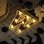 3D Marquee Letter "W" Warm White 8 LED Lights Gold - Chic Light - Up Decor for Events 6" - Linen Luxes