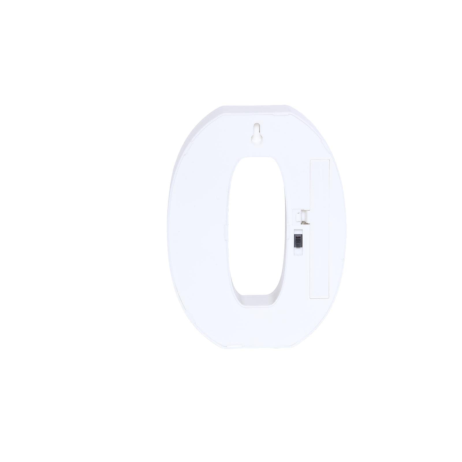 3D Marquee Number "0" Warm White 6 LED Lights Gold - Stylish Light - Up Accent for Events 6" - Linen Luxes