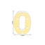 3D Marquee Number "0" Warm White 6 LED Lights Gold - Stylish Light - Up Accent for Events 6" - Linen Luxes