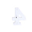 3D Marquee Number "4" Warm White 6 LED Lights Gold - Stylish Light - Up Accent for Events 6" - Linen Luxes