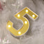 3D Marquee Number "5" Warm White 6 LED Lights Gold - Stylish Light - Up Accent for Events 6" - Linen Luxes