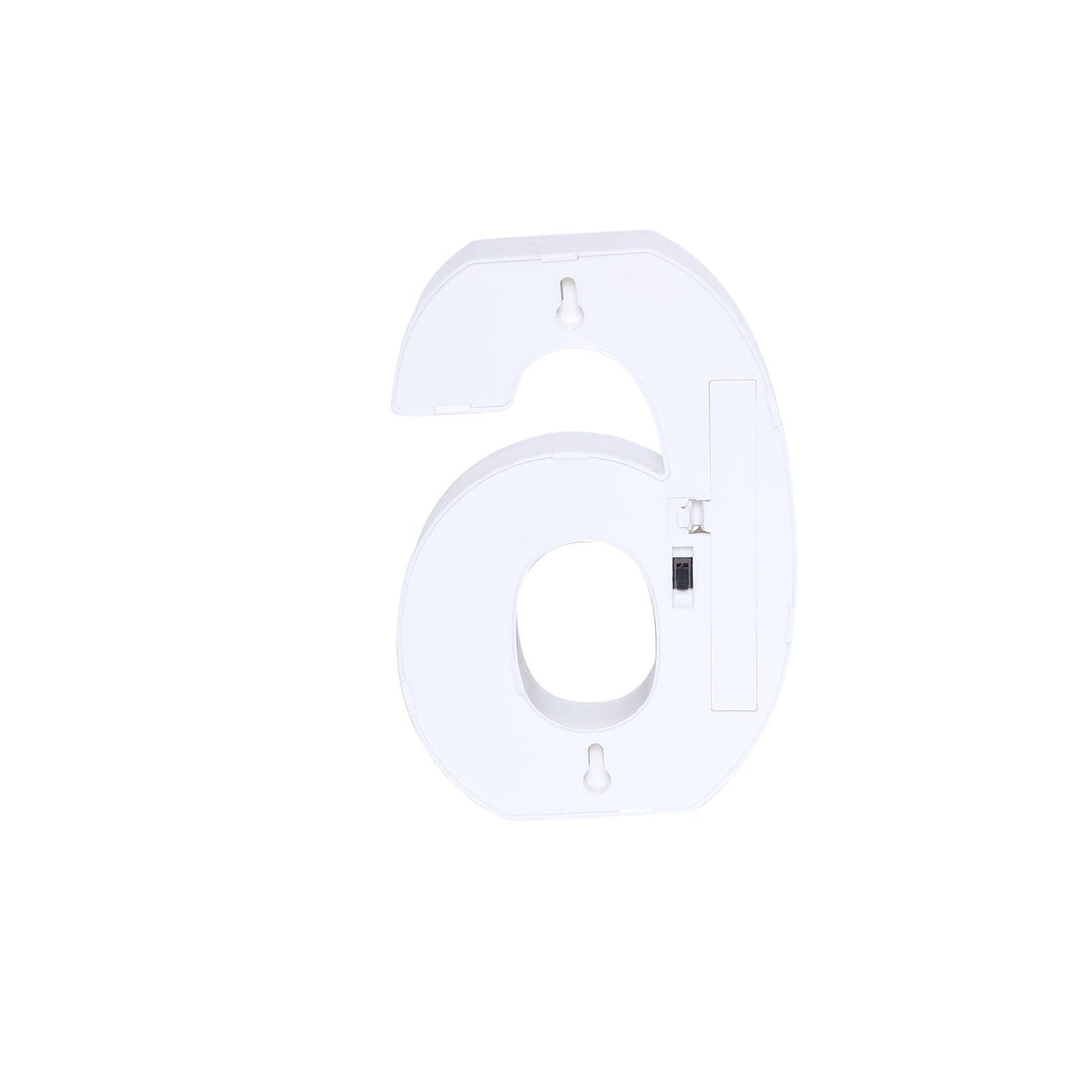 3D Marquee Number "6" Warm White 6 LED Lights Gold - Stylish Light - Up Accent for Events 6" - Linen Luxes