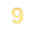 3D Marquee Number "9" Warm White 6 LED Lights Gold - Stylish Light - Up Accent for Events 6" - Linen Luxes