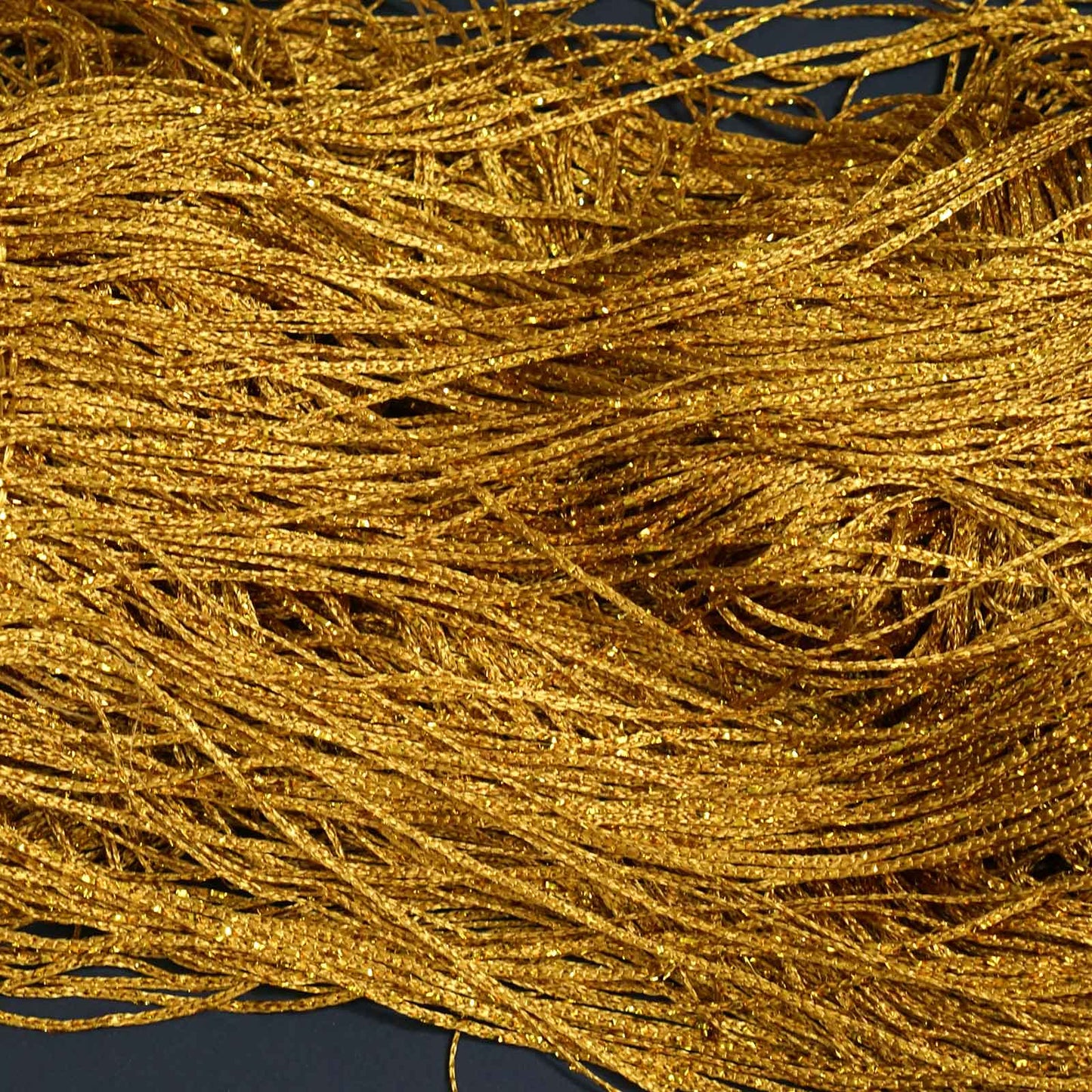 3ftx8ft Gold Silk Tassel String Curtains, Decorative Room Divider Panels - Linen Luxes