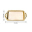 12-Pack Display Trays Party Favor Rectangular Design Gold - Mini Serving Platters for Candy and Desserts 4"