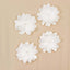 4 Pack 12" White Life - Like Soft Foam Craft Dahlia Flower Heads - Linen Luxes