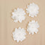 4 Pack 12" White Life - Like Soft Foam Craft Dahlia Flower Heads - Linen Luxes