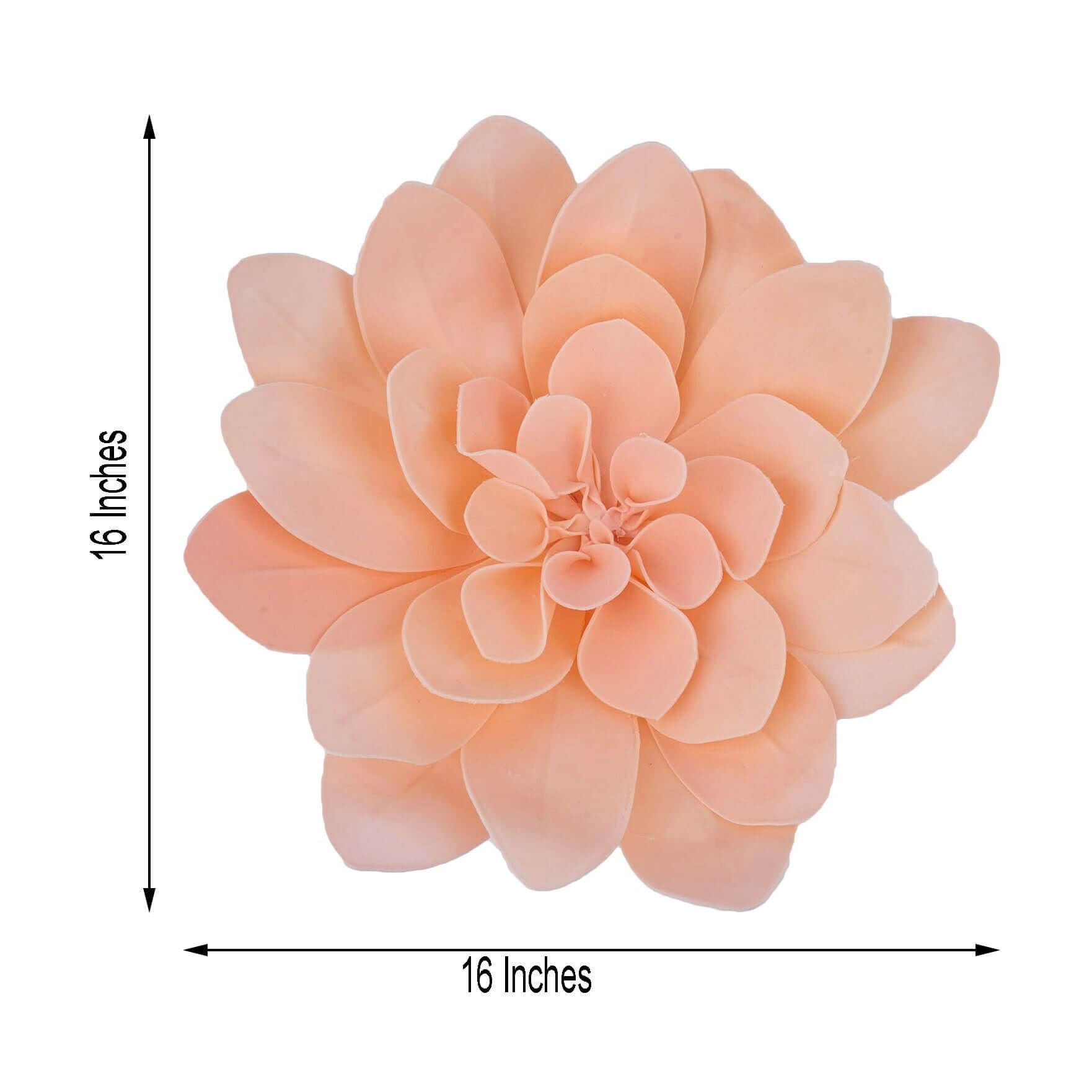 4 Pack 16" Blush Real - Like Soft Foam Craft Daisy Flower Heads - Linen Luxes