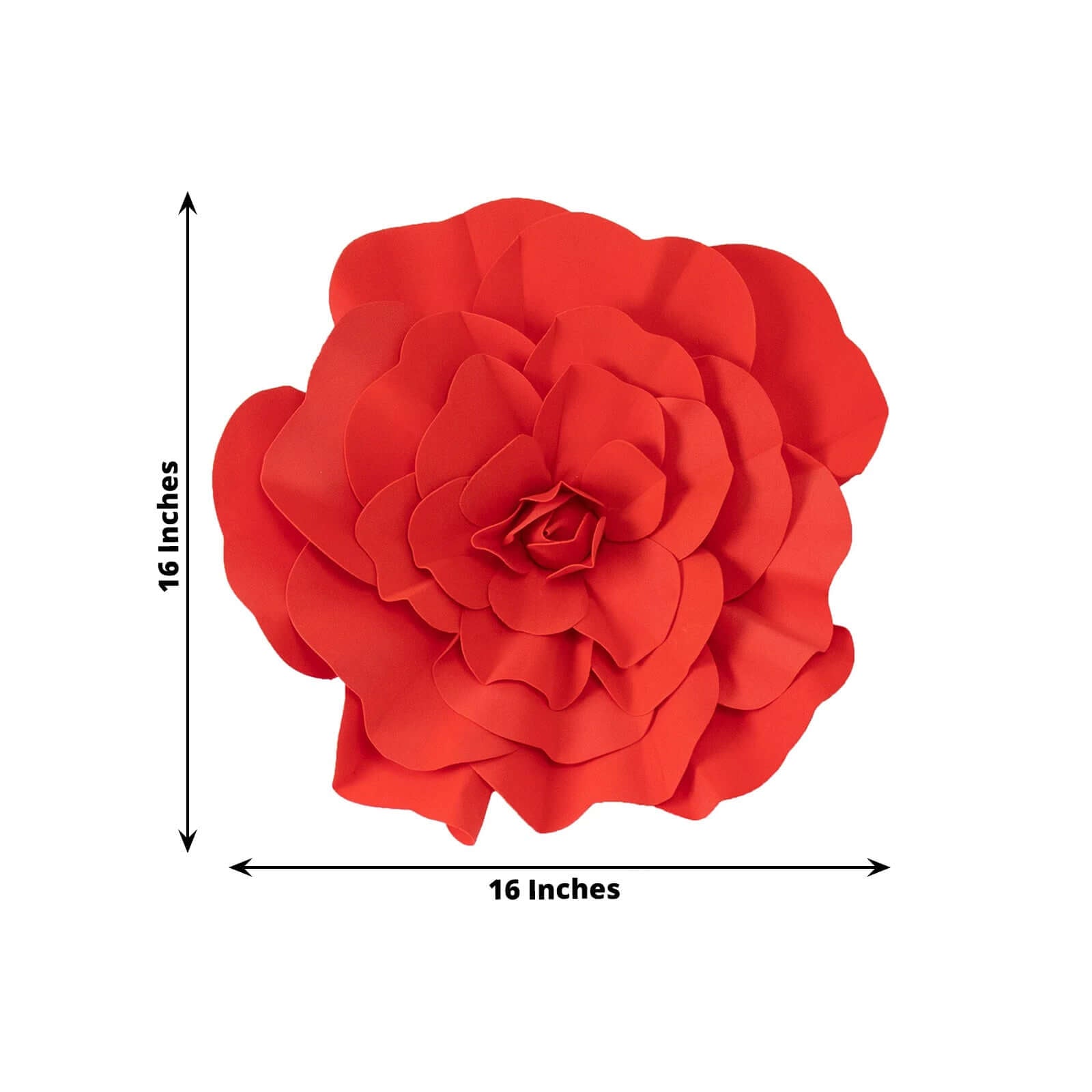 4 Pack 16" Large Red Real Touch Artificial Foam DIY Craft Roses - Linen Luxes