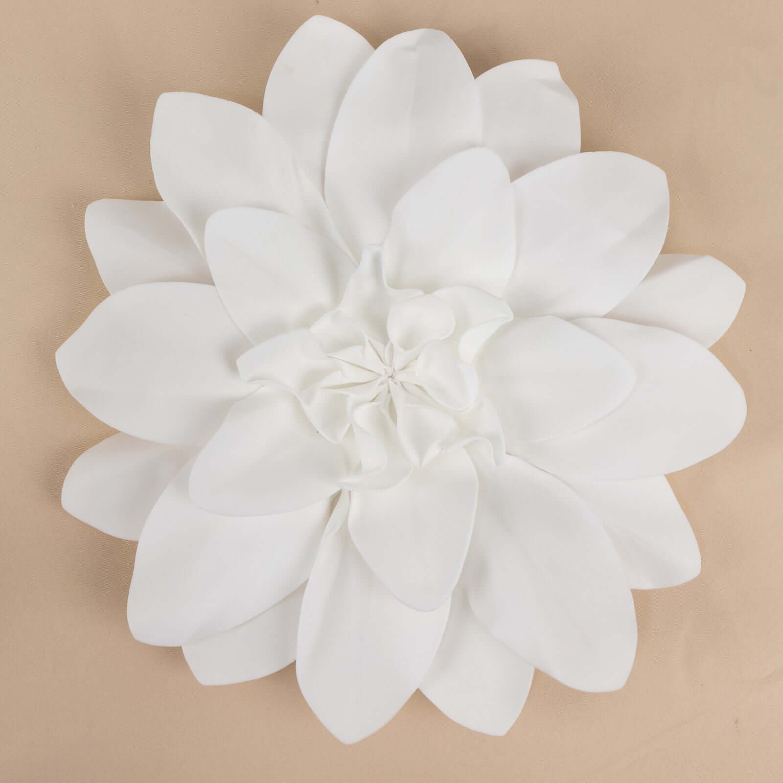 4 Pack 16" White Real - Like Soft Foam Craft Daisy Flower Heads - Linen Luxes
