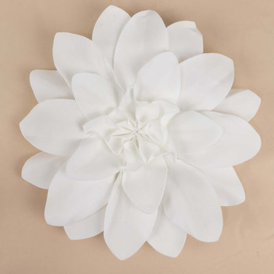 4 Pack 16" White Real - Like Soft Foam Craft Daisy Flower Heads - Linen Luxes