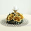 4 Pack 3" Gold Artificial Silk Rose Flower Candle Ring Wreaths - Linen Luxes