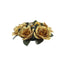 4 Pack 3" Gold Artificial Silk Rose Flower Candle Ring Wreaths - Linen Luxes
