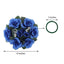 4 Pack 3" Royal Blue Artificial Silk Rose Flower Candle Ring Wreaths - Linen Luxes