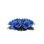 4 Pack 3" Royal Blue Artificial Silk Rose Flower Candle Ring Wreaths - Linen Luxes