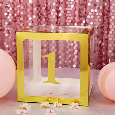 4 Pack 5" Metallic Gold 0-9 Number Stickers Banner, Customizable Stick On Numbers - 1