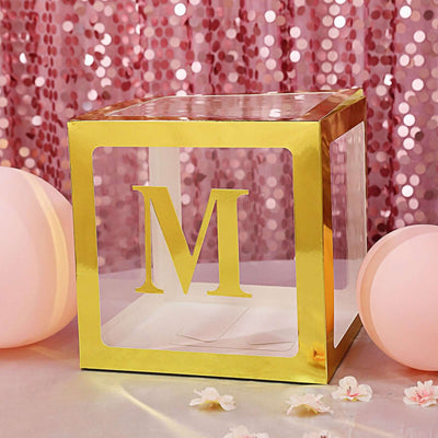 4 Pack 5" Metallic Gold Alphabet Stickers Banner, Customizable Stick on Gold Letters - M