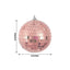 4 Pack 6" Rose Gold Foam Disco Mirror Ball With Hanging Strings, Holiday Christmas Ornaments - Linen Luxes