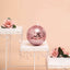 4 Pack 6" Rose Gold Foam Disco Mirror Ball With Hanging Strings, Holiday Christmas Ornaments - Linen Luxes
