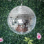 4 Pack 6" Silver Foam Disco Mirror Ball With Hanging Strings, Holiday Christmas Ornaments - Linen Luxes