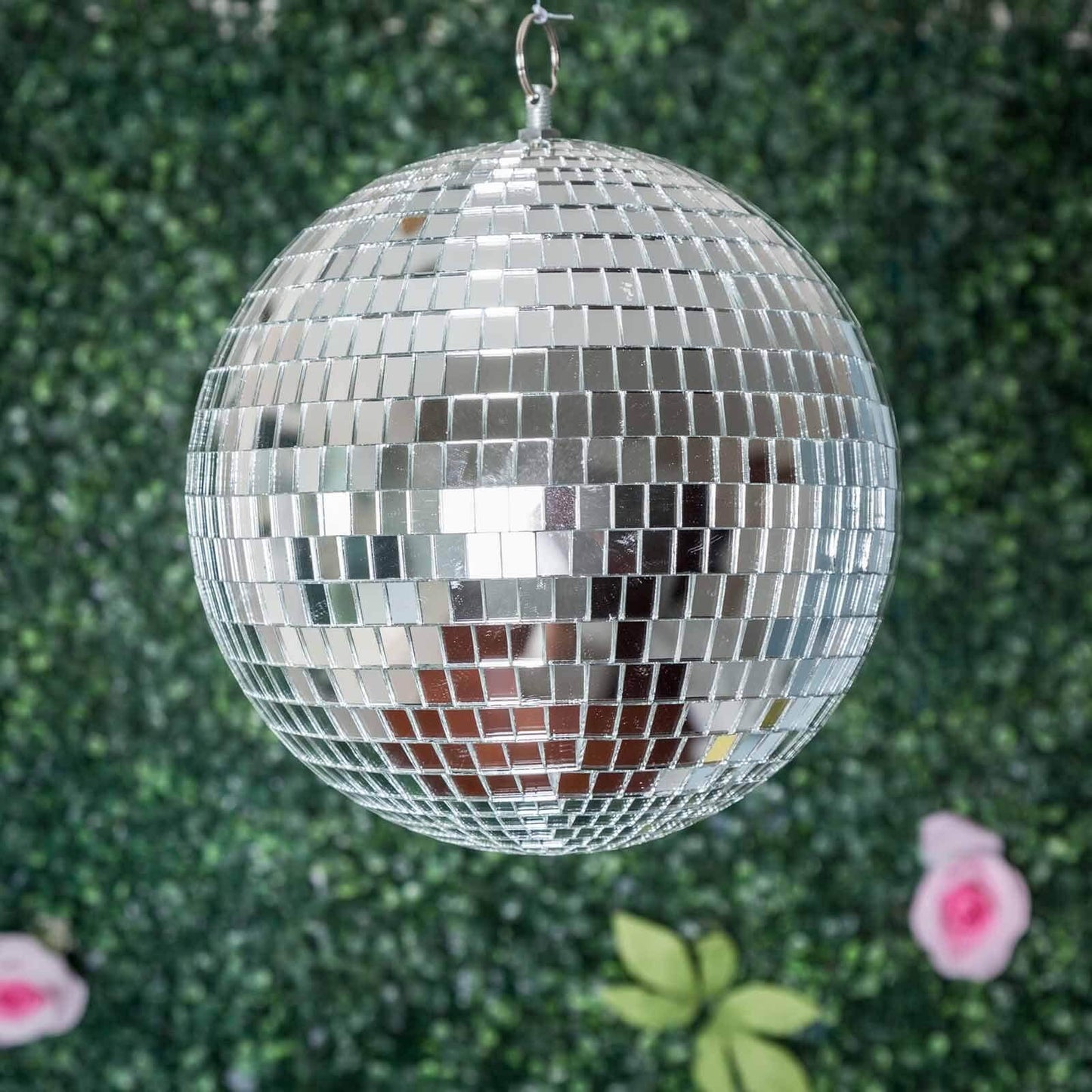 4 Pack 6" Silver Foam Disco Mirror Ball With Hanging Strings, Holiday Christmas Ornaments - Linen Luxes
