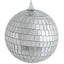 4 Pack 6" Silver Foam Disco Mirror Ball With Hanging Strings, Holiday Christmas Ornaments - Linen Luxes