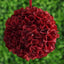 4 Pack 7" Burgundy Artificial Silk Hydrangea Kissing Flower Balls - Linen Luxes
