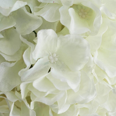 4 Pack 7" Cream Artificial Silk Hydrangea Kissing Flower Balls - Linen Luxes