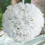 4 Pack 7" White Artificial Silk Hydrangea Kissing Flower Balls - Linen Luxes