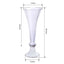 4 - Pack Glass Trumpet Vases Crystal Ball Design Clear - Stylish Floral Table Centerpieces for Events 18" - Linen Luxes