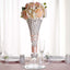 4 - Pack Glass Trumpet Vases Crystal Ball Design Clear - Stylish Floral Table Centerpieces for Events 18" - Linen Luxes