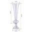 4 - Pack Glass Trumpet Vases Crystal Ball Design Clear - Stylish Reversible Floral Centerpieces 15" - Linen Luxes