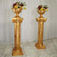 4 Pack Gold Crafted Venetian Inspired Pedestal Stand Plant Pillar - 40" Tall PVC