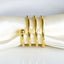 4 Pack Gold Plated Spiral Aluminum Napkin Rings - Linen Luxes