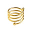 4 Pack Gold Plated Spiral Aluminum Napkin Rings - Linen Luxes