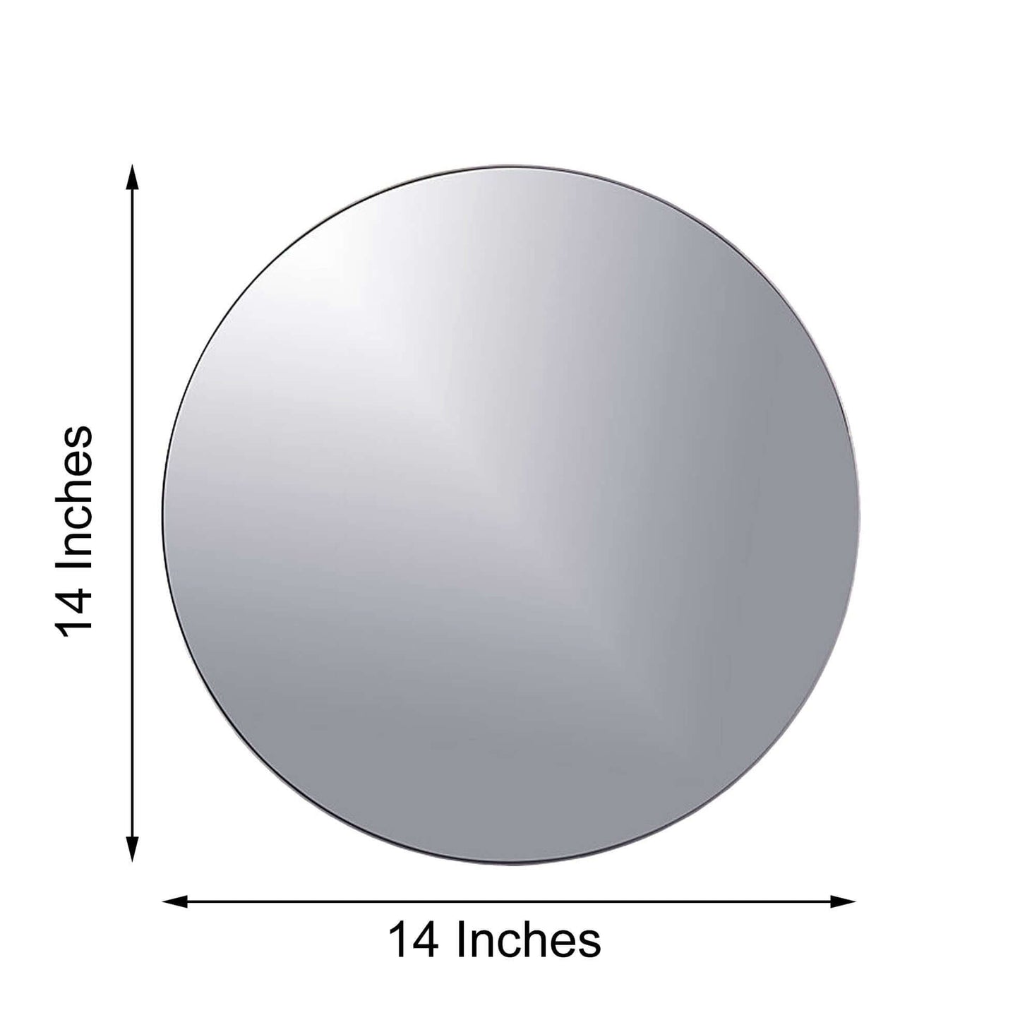 4 - Pack Hanging Wall Decor Round Glass Mirror Table Centerpiece - Decorative Reflective Display 14" - Linen Luxes